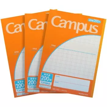 KOKUYO Campus Note 200 в клетку, 30 листов, 3 тома, полу-B5, NO-30KA20