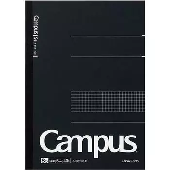 KOKUYO Campus Note A4 сетка 5 мм в линейку 40 листов черного цвета x 5