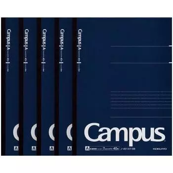 KOKUYO Campus Note Dot A Ruled 40 Sheets A4 No-201AT-DB [Set of 5 Books]
