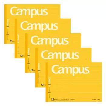 KOKUYO Campus Note Dotted A-lined 7mm Half Size B6 5-Book Set No-293ATX5SET