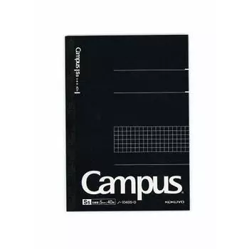 KOKUYO Campus Note Graph Ruled A5 No-104S5-D Black Body Size: H210xW148xD5mm/5mm Graph Ruled Binding Style/Wireless Binding/105g