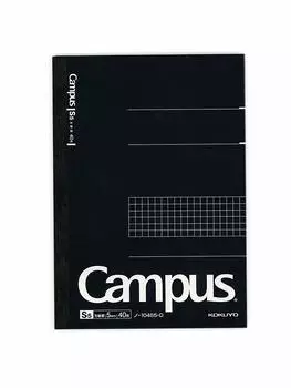 KOKUYO Campus Note Graph в линейку A5, черный, в линейку, переплет № 104S5-D, размер В210xШ148xГ5 мм/стиль 5 мм/беспроводной переплет/105 г чёрный