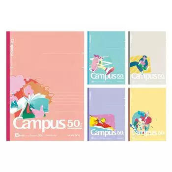 KOKUYO Campus Note Limited 50th Anniversary Dotted 5 Color Pack Semi-B5 A-line No-3CATN-L39X5