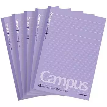 KOKUYO Campus Note Semi B5 A ruled purple 5 books (dot ruled)