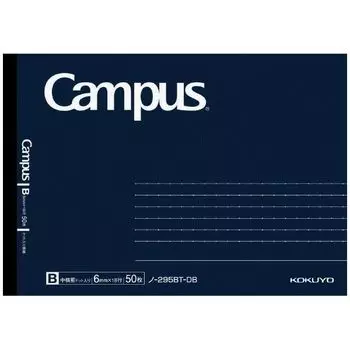 KOKUYO Campus Notebook Adult Campus Half Size Dotted B Ruled B6 Deformation Navy 50 Sheets NO-295BT-DB