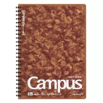 KOKUYO Campus Paw Soft Ring Notebook A5 5mm Grid Toy Poodle Pattern S-S138S5-L1-2