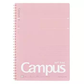 KOKUYO Campus Soft Ring Medium Horizontal Purchase Набор из 10 тетрадей, в линейку, в точку, обрезанные, B5, розовые, S111BT-P [Оптом книги]