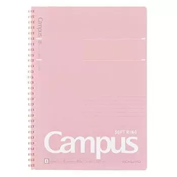 KOKUYO Campus Soft Ring Notebook, Medium Horizontal Ruled, Dotted, Cutoff, B5, Pink, S-S111BT-P [Bulk Purchase Set of 10 Books]