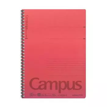 KOKUYO Campus Twilling Notebook Red Ruled Semi-B5B -T200B-R