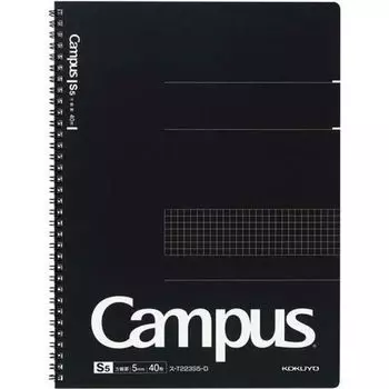 KOKUYO Campus Twin Ring A4 в клетку, линейка, обрезная x 5