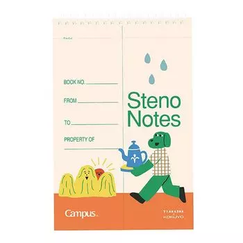KOKUYO Canvas STENO Ring Note TYAKASHA White JWSG-SN3MB66-7