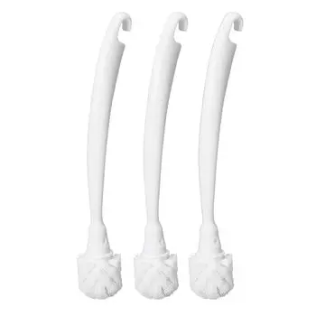 KOKUYO Cleaning Supplies HibiFull Easy to Polish Every Detail Mini Toilet Brush Replacement Brush Pack of 3 KHF-TBR101X3