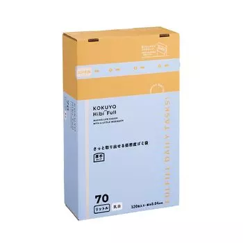 KOKUYO Чистящие средства HibiFull Быстрое удаление Мусорные мешки низкой плотности Толстые 70 л Молочно-белые 120 штук KHF-GL252W