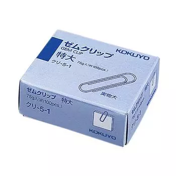 KOKUYO Clip Gem Clip Extra Large Около 100 штук (34мм) Кури-5-1