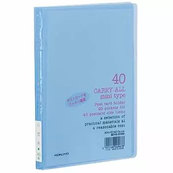 KOKUYO Держатель для открыток Carryall A6 вмещает 40 открыток Синий Hase-6B