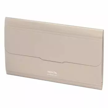 KOKUYO Document File Novita Document File with Large Open Pockets Envelope Size 6 Pockets Sand Beige Fu-NV951LS