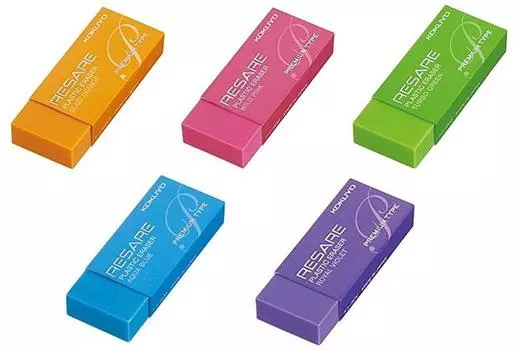KOKUYO Ластик Перепродажа Премиум Тип набор из 5 предметов (синий, зеленый, розовый, оранжевый, фиолетовый)