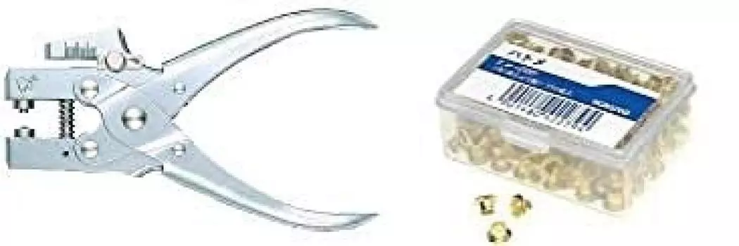 KOKUYO Eyelet Punch Hin-M200 + Brass Eyelet 250 Pieces Hin-200