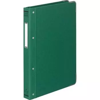 KOKUYO File Binder Cloth B5 Vertical with Square Metal 26 Holes Holds 100 Sheets Green Ha-110G