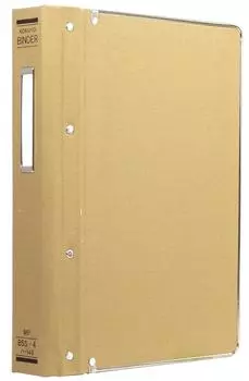 KOKUYO File Binder Cloth Pasted B5 Vertical with Border Metal 4 Holes Holds 200 Sheets Ha-140Z