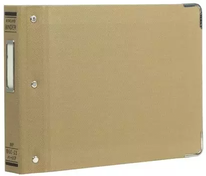KOKUYO File Binder Cloth Pasted B6 Horizontal with Square Metal 13 Holes Holds 100 Sheets Ha-117Z