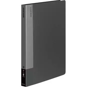 KOKUYO File Clear File Fixed Type A4 Vertical 40 Sheets Pocket Dark Gray La-570DM