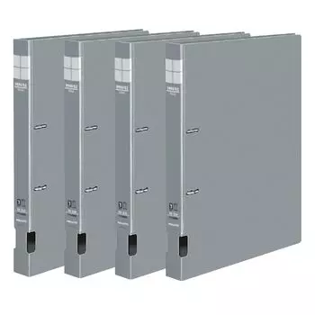 KOKUYO File File A4 capacity Gray set D-Ring 2-hole 200-sheet 4-book F-FD420NMX4 серый