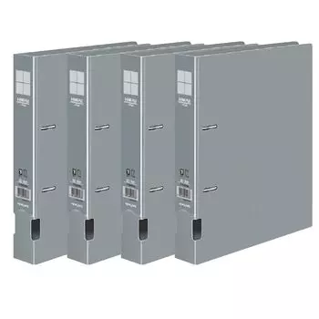 KOKUYO File File B5 capacity Gray set D-Ring 2-hole 300-sheet 4-book F-FD431NMX4