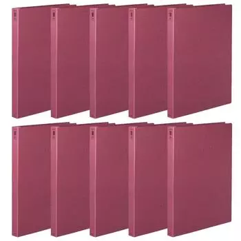 KOKUYO File Flat File NEOS Thick Binding 250 Sheets Capacity A4 10 Books Wine Red F-NEW10DRX10SET