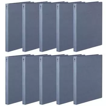 KOKUYO File Flat File NEOS Thick Binding 250 Sheets Capacity A4 10 Books Blue Gray F-NEW10DMX10SET