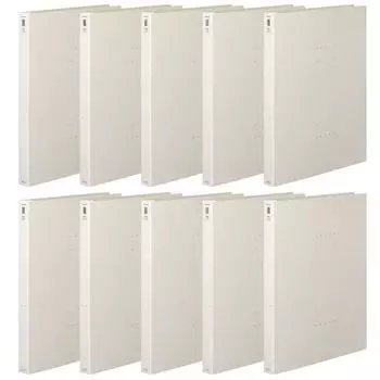 KOKUYO File Flat File NEOS Thick Binding 250 Sheets Capacity A4 10 Books Off-White F-NEW10WX10SET