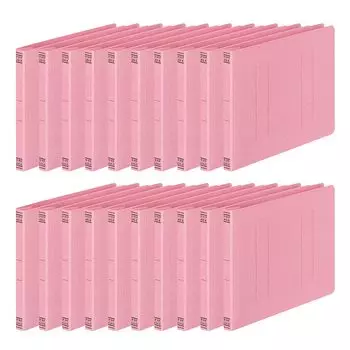 KOKUYO File Flat File Paper Cover Resin Binding 2 Holes A5 Horizontal Pink 20 Book Set Fu-V17PX20