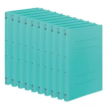 KOKUYO File Flat File PP Cover Resin Binding 2 Holes A4 Vertical Green 10 Book Set Fu-H10GX10