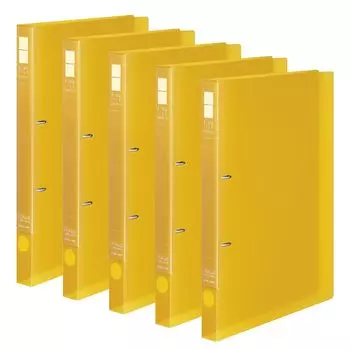 KOKUYO File Ring File Slim A4 Vertical 180 sheets capacity 2 holes Yellow 5 book set F-URFC420YX5