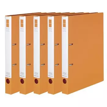 KOKUYO File Ring File Slim A4 Vertical 220 sheets capacity 2 holes Orange 5 book set F-URF430YRX5