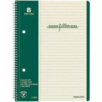 KOKUYO filler notebook A5 margin lined 40 sheets 10 books B-ruled