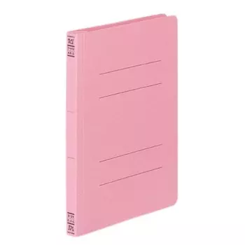 KOKUYO Flat File, Paper Cover, Resin Binding, 2 Holes, A5, Holds 150 Sheets, Pink Fu-V12P