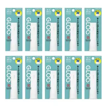 KOKUYO Glue Stick GLOO Disappearing Color S Size White Set of 10 Ta-G311-1PX10