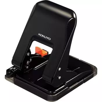 KOKUYO Hole Punch 2 Holes Rakuake Paper Size Guide Included 37 Sheets Black PN-G37D