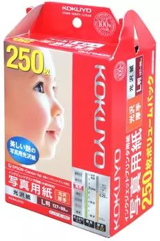 KOKUYO Inkjet Photo Paper Glossy Paper Размер L 250 листов Белый KJ-G13L-250