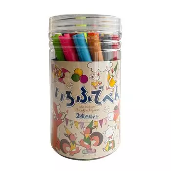 KOKUYO Irofu Depen 24 Color Set Water Based Brush Pen KE-AC34-24