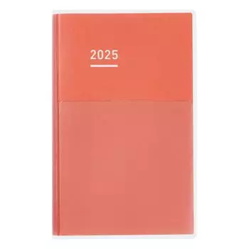 KOKUYO Jibun Notebook DAYs Notebook 2025 Monthly Daily A5 Slim Red Ni-JD1R-25 Starts in January 2025