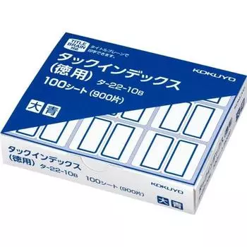 KOKUYO Label Tack Index Economical Large 9 Pieces x 100 Sheets Blue Ta-22-10B