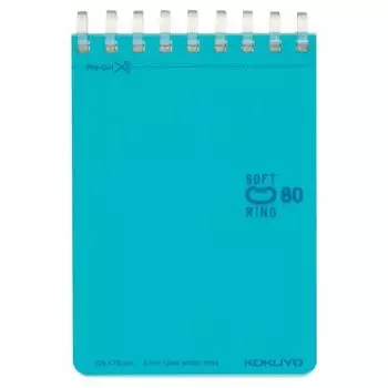 KOKUYO Memo Soft Ring Dotted B линованная A7 80 листов светло-голубой Me-SV378BT-LB