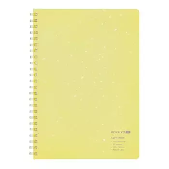 KOKUYO Мягкий блокнот на кольцах ME 50 листов 5 мм сетка A5 Moon Lime KME-SR931S5Y