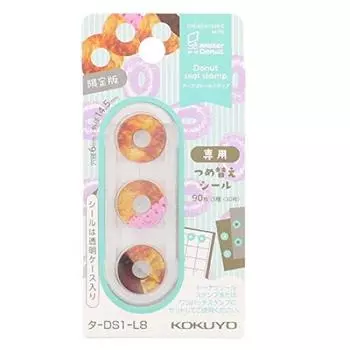 KOKUYO Наклейка-пончик Штамп Запасная наклейка Ограниченный шаблон Mister Donut Ta-DS1-L8