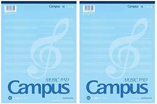 KOKUYO Note Campus Music Notebook Отчет Тип A4 5 строк партитура 12 ярусов 30 листов [Набор 2] ON-70N
