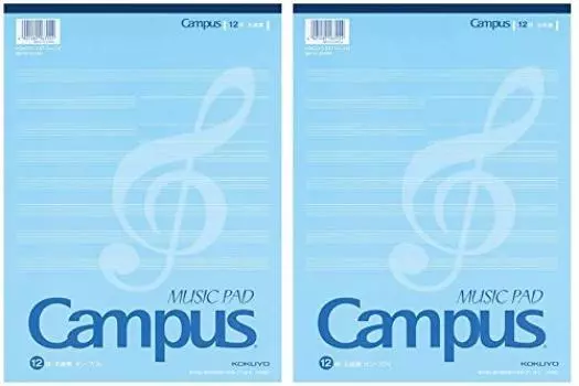 KOKUYO Note Campus Music Notebook Отчет Тип A4 5 строк партитура 12 ярусов 30 листов [Набор 2] ON-70N