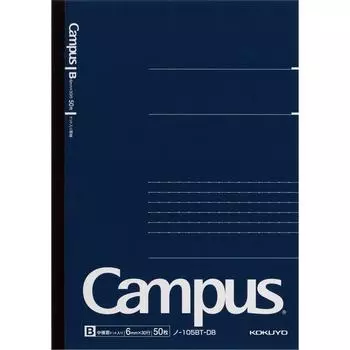 KOKUYO Note Campus Note Adult Campus Dotted B Ruled A5 50 Sheets No-105BT-DB Navy Blue Body Size: W148xH210xD6mm129g