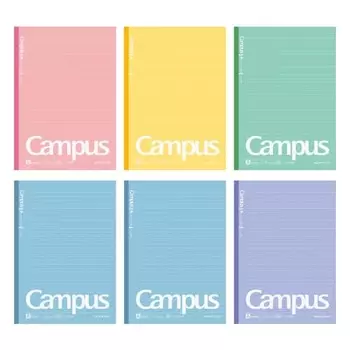 KOKUYO Note Campus Note B5 Dotted A-lined 5 colors 6-book pack AM-3CATNX6